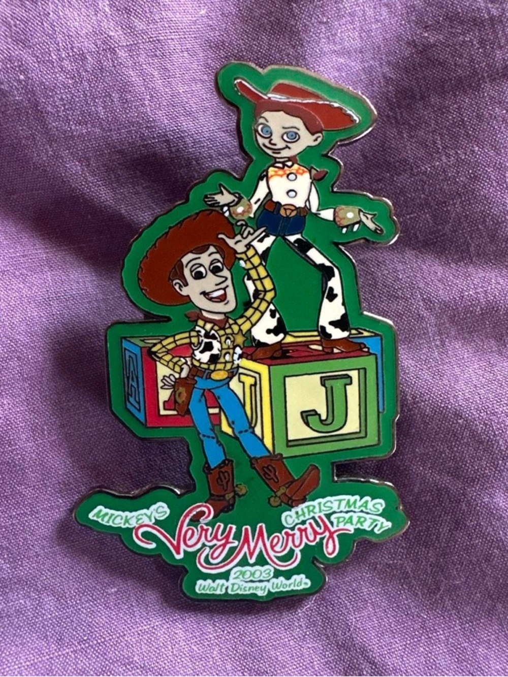 2003 Mickey's Very Merry Christmas Party Woody & Jessie Toy Story LE Disney Pin